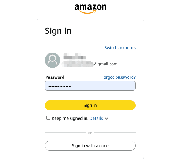 Sign in to your Amazon account securely as the first step for how to cancel hulu on amazon and manage your payments.