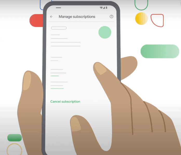 Tap the cancel subscription button on your Android phone screen to easily cancel peloton membership via Google Play.
