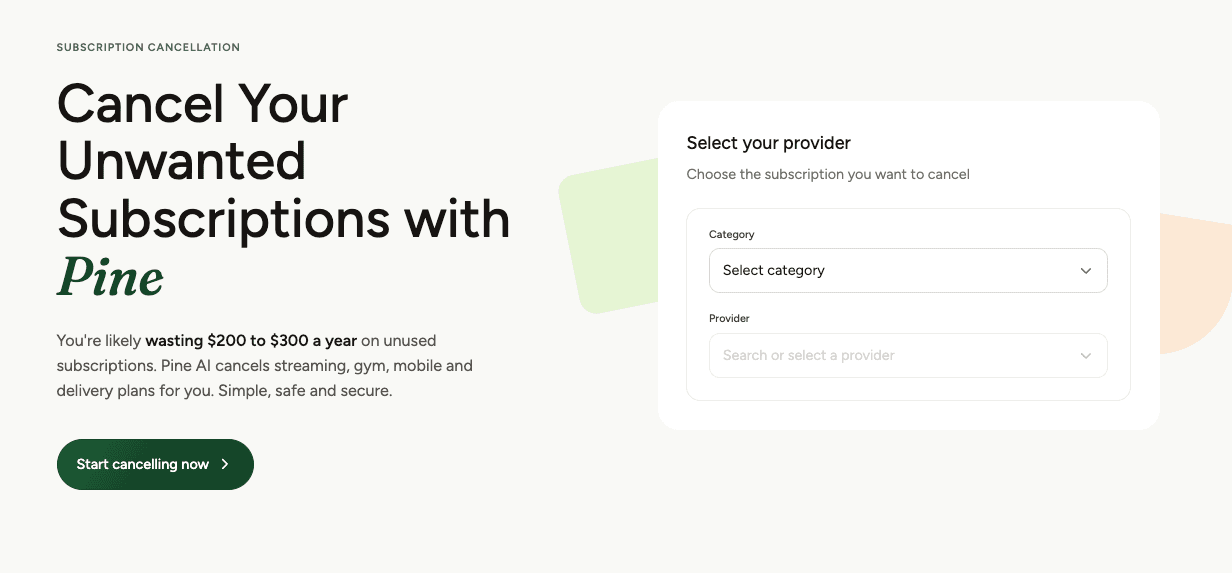 Easily cancel any unwanted automated storage subscriptions securely via Pine after finishing your cubesmart move out.