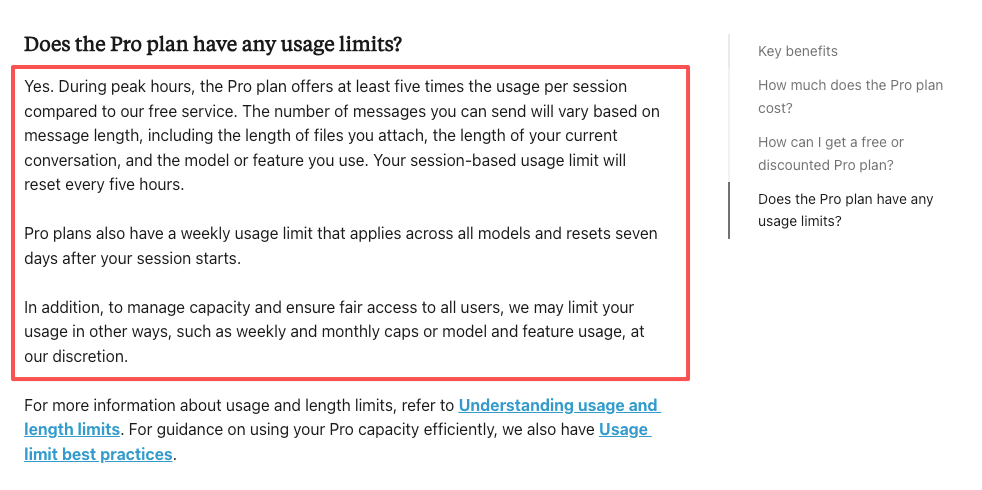Understand the specific usage limits associated with claude pro pricing, including session resets and weekly capacity caps.