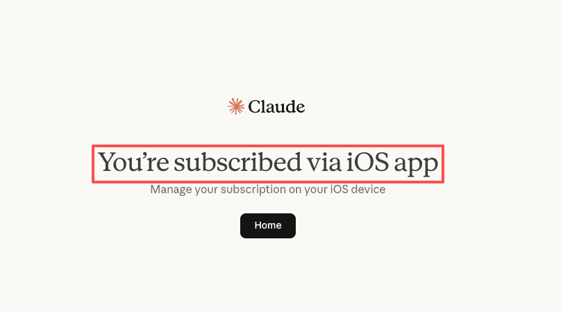 If you subscribed via the iOS app, you must cancel Claude Pro directly through your Apple device settings.