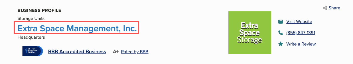 Researching can you cancel extra space storage online? Review the Extra Space Management Inc Better Business Bureau profile.