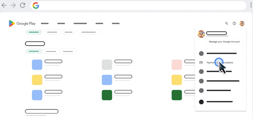 Users wondering how to cancel DAZN subscription via Google Play can click on the Payments and subscriptions menu option.