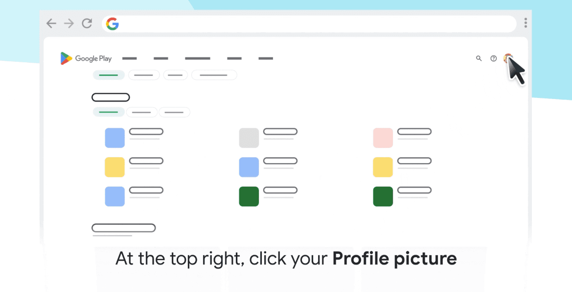 Click your top-right profile picture in the app store to cancel youtube tv through google play account settings.