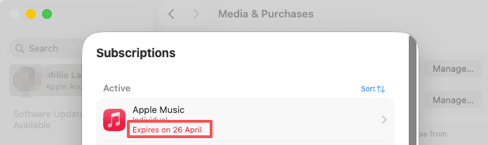 Verify your expiration date in Mac settings after you cancel apple music free trial to ensure no charges occur.