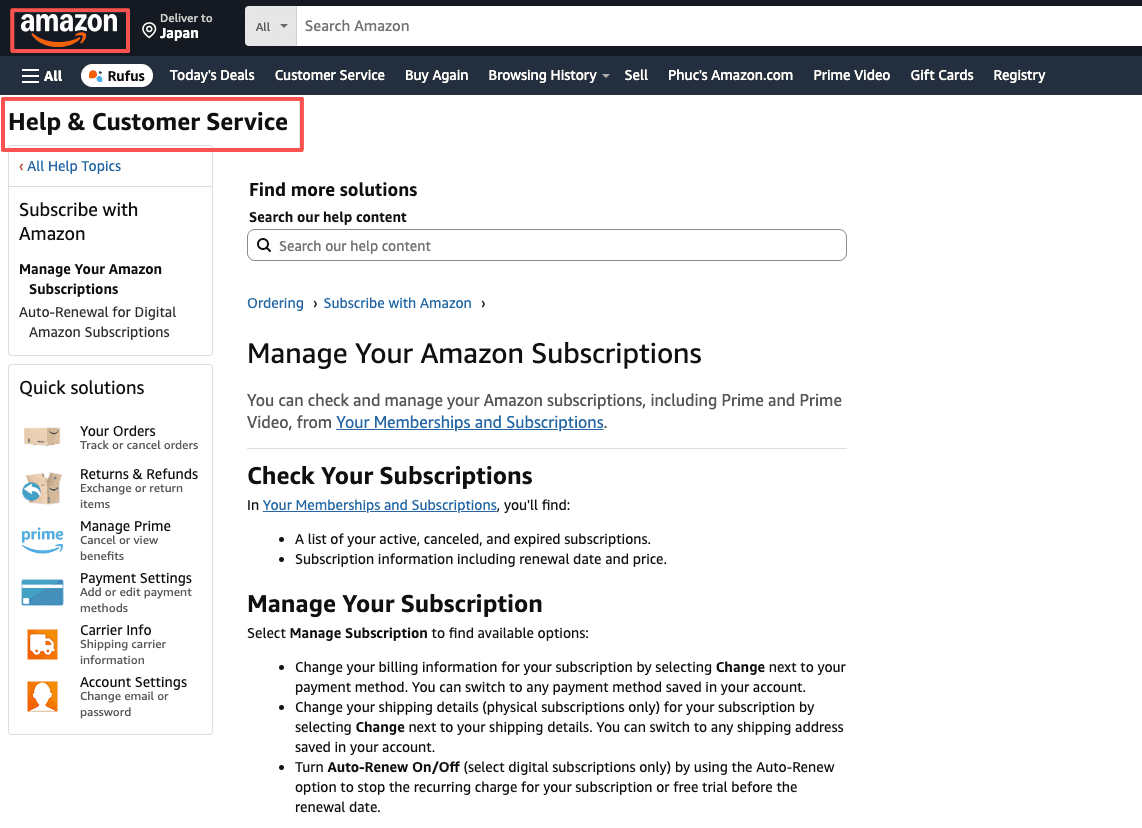 Learn how to cancel subscription on iphone for Amazon services by visiting the Amazon help page directly.
