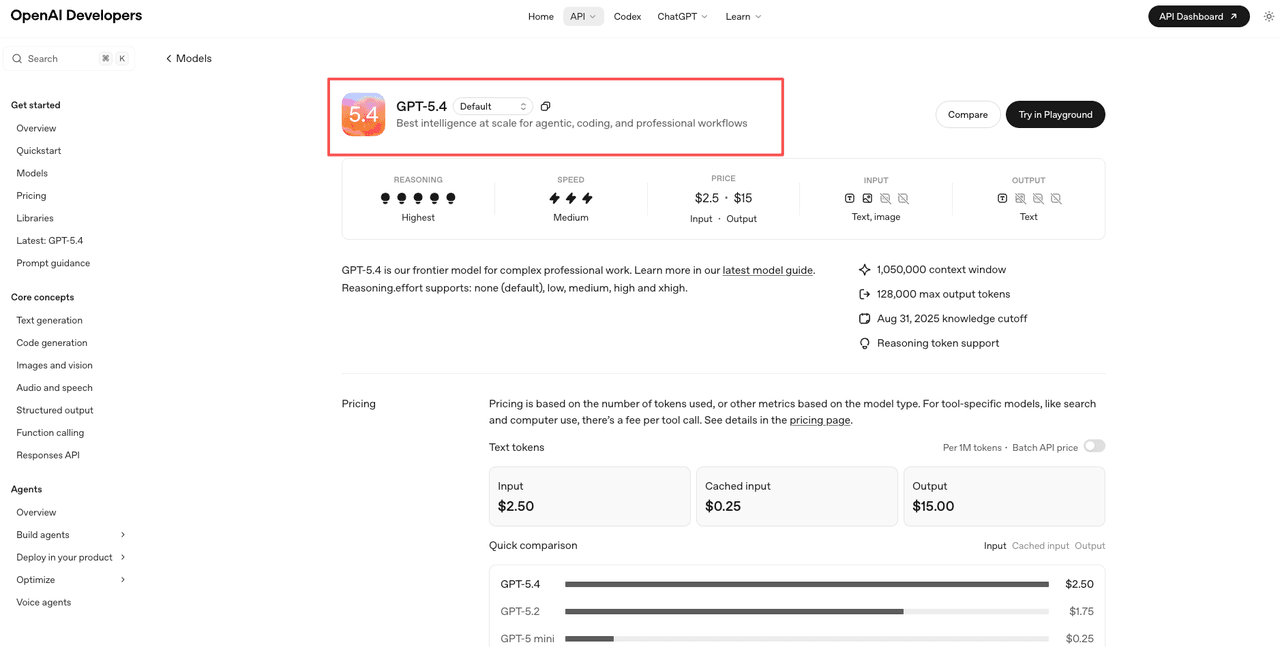 OpenAI GPT-5.4 developer dashboard and pricing in the claude vs chatgpt for coding race.