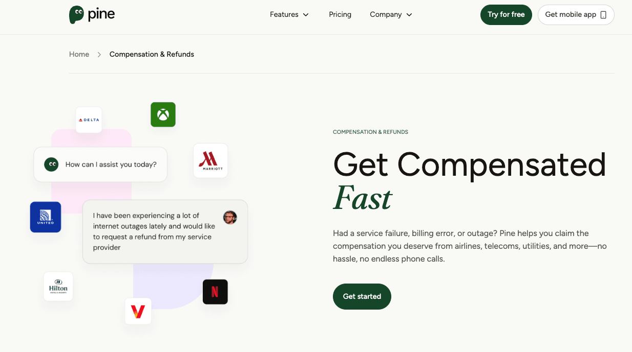 Use Pine services to claim refunds or compensations if you experienced billing errors during your cubesmart move out.