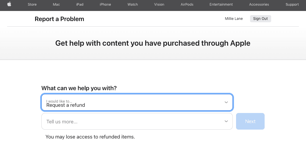 If billed via Apple, use the Report a Problem page to request a refund after learning how to cancel espn plus on iOS.
