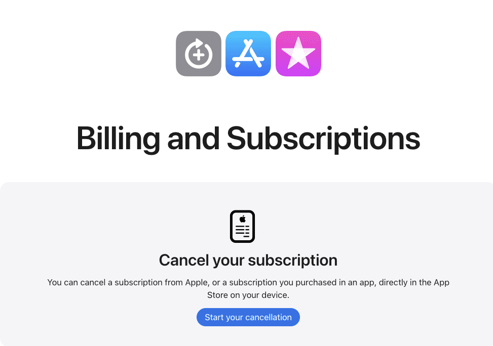 Click the start cancellation button to figure out how to cancel subscription on iphone step by step.