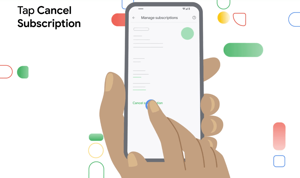 Hand tapping cancel subscription on a mobile phone screen during the process to cancel UFC Fight Pass.