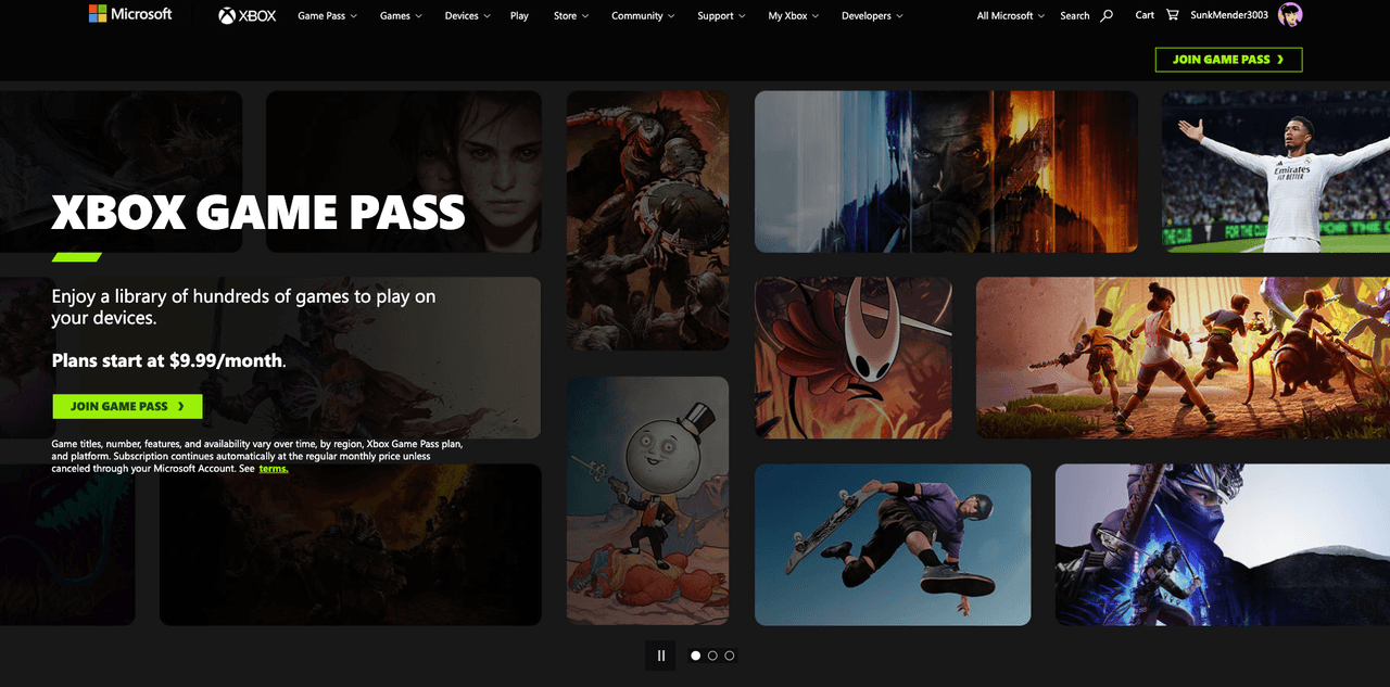 Navigate the Game Pass library dashboard to access settings for how to cancel xbox game pass on pc.