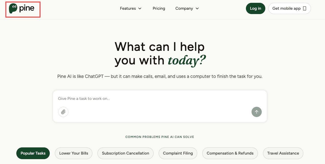 The Pine AI dashboard, a tool designed to help users automatically cancel ChatGPT subscription on the website fast.